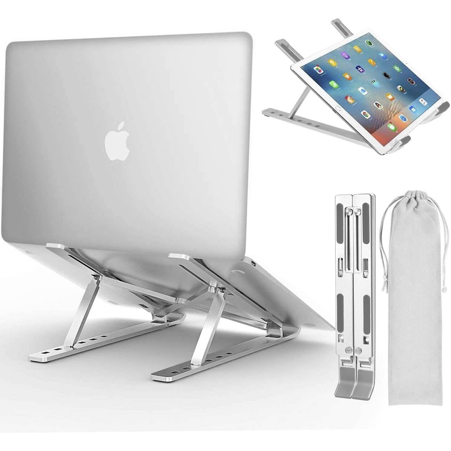 Adjustable Aluminum Laptop Stand Gadgets Color : Silver|Black 
