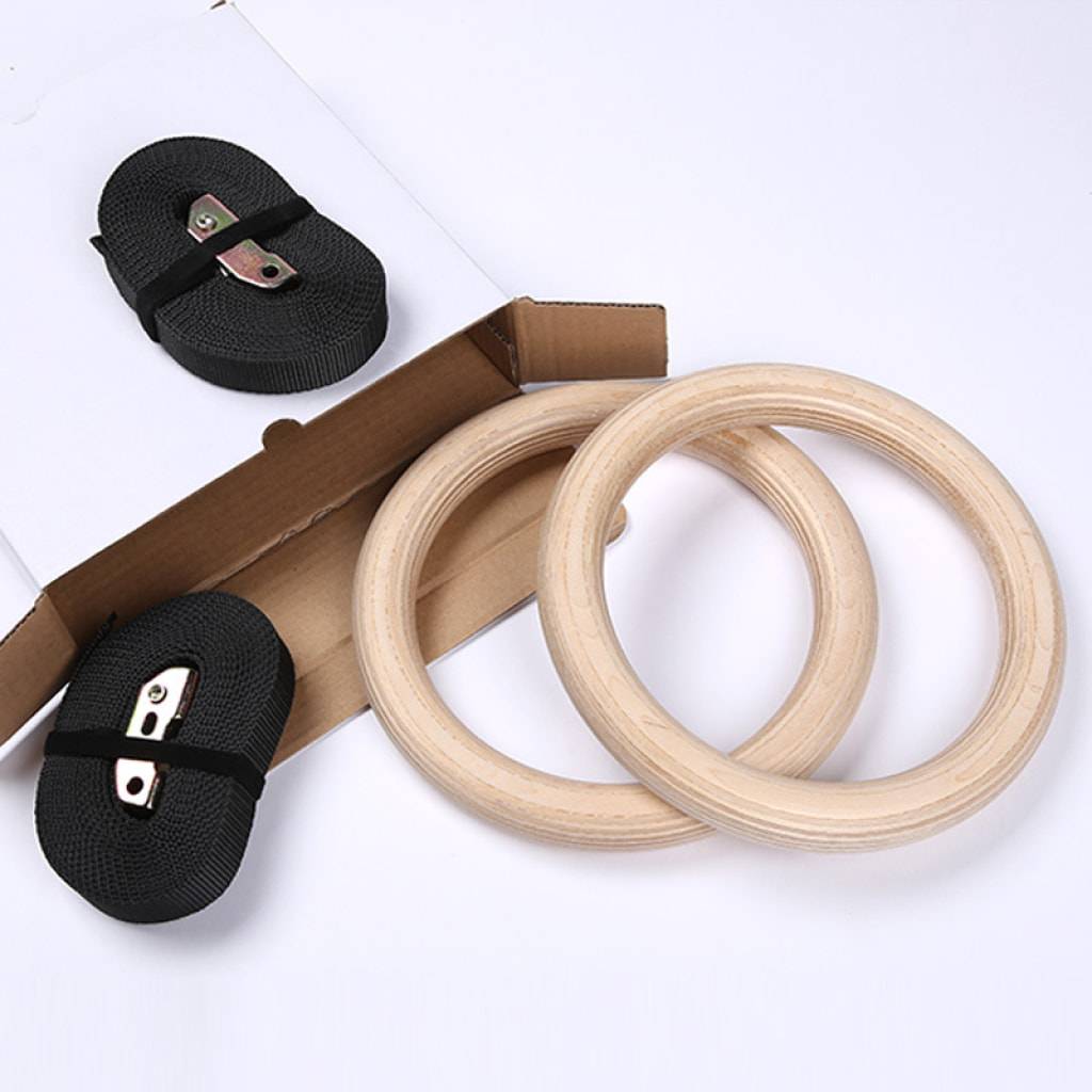 Wooden Gymnastic Rings Exercise & Fitness  