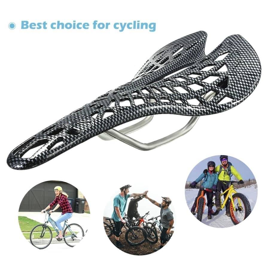 Bike Seat with Built-In Saddle Suspension Cycling Color : Carbon Black|Black|Red|Green|Yellow|Blue|White 