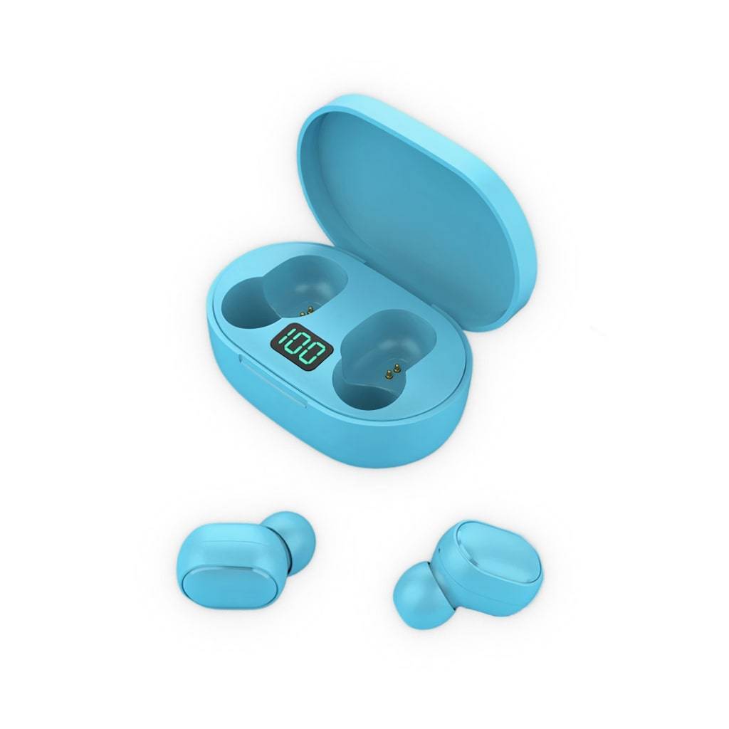 Blue Wireless Earbuds Gadgets  