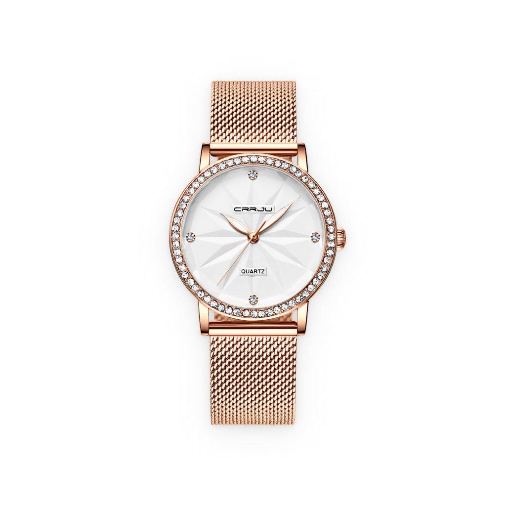 Gold Diamond Women’s Quartz Watch Gadgets  
