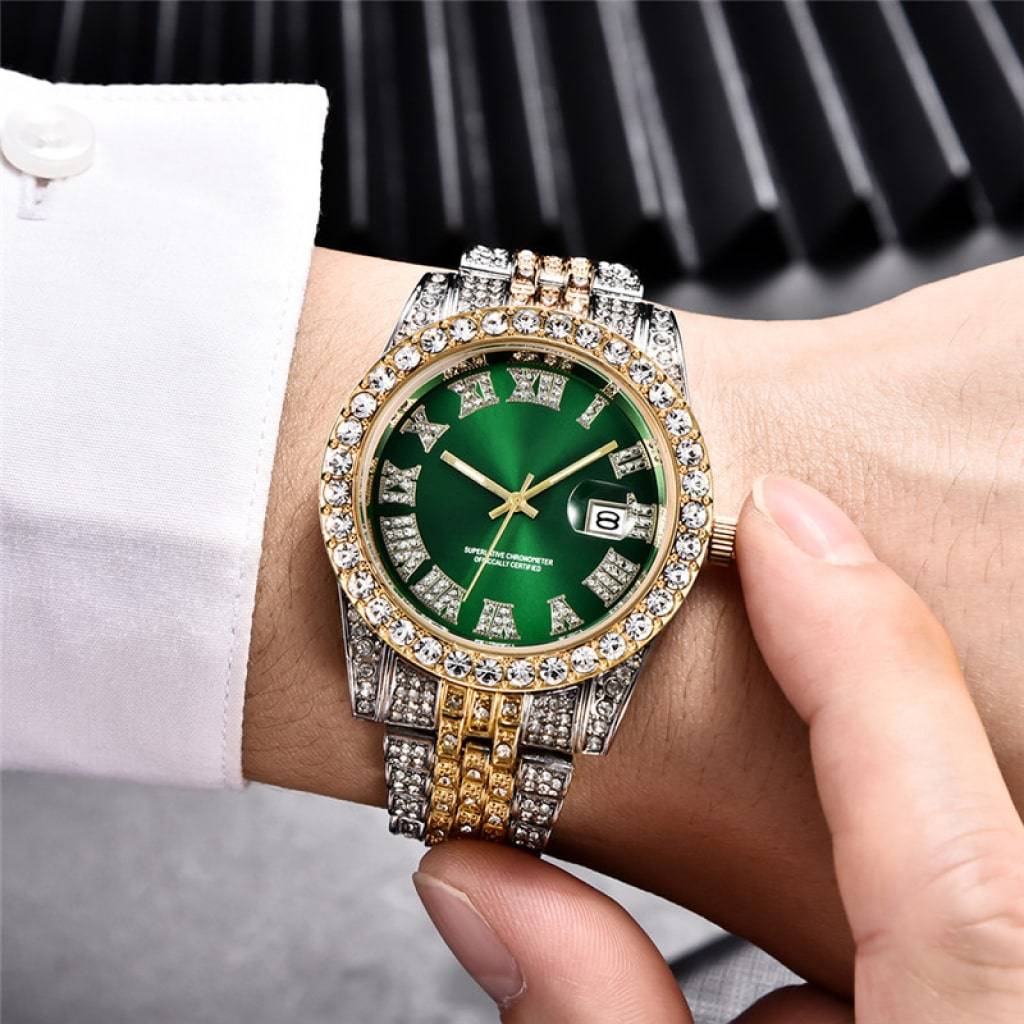 Emerald Face Watch Fashion Accessories  