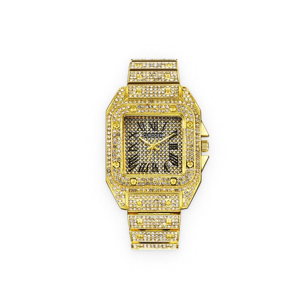 Gold Square Watch Fashion Accessories  