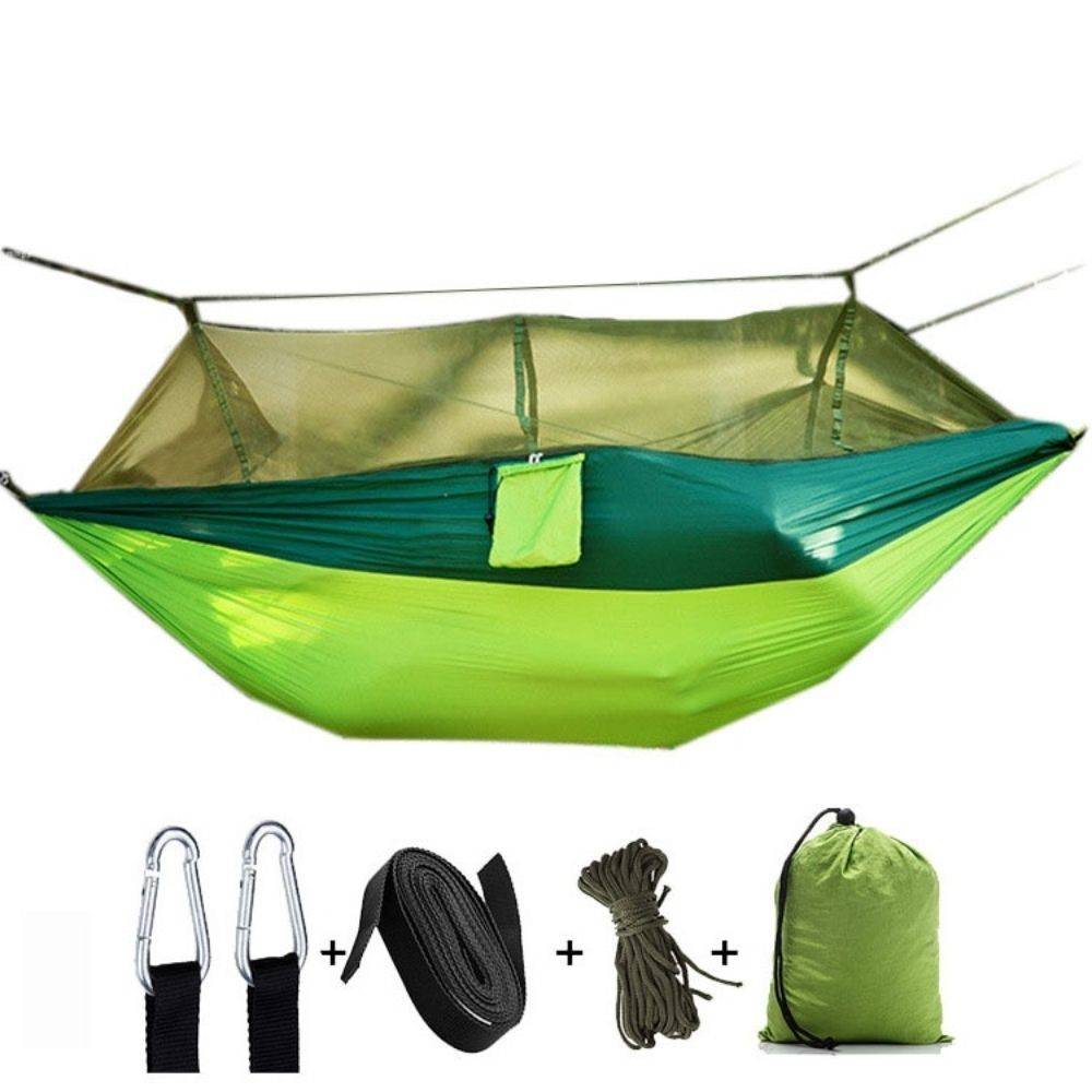 Hammock With Mosquito Net Outdoors Color : Bright Green|Army Green|Blue 