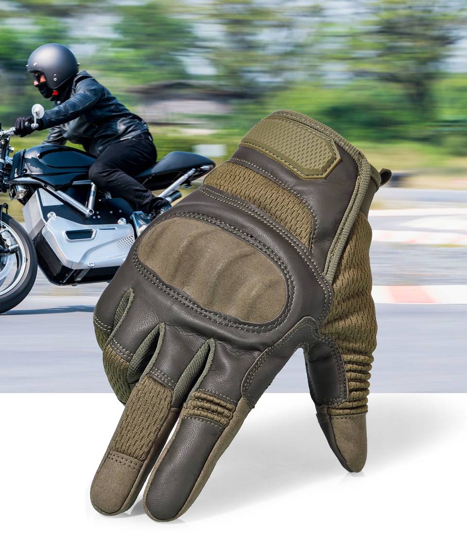 PU Leather Motorcycle Gloves