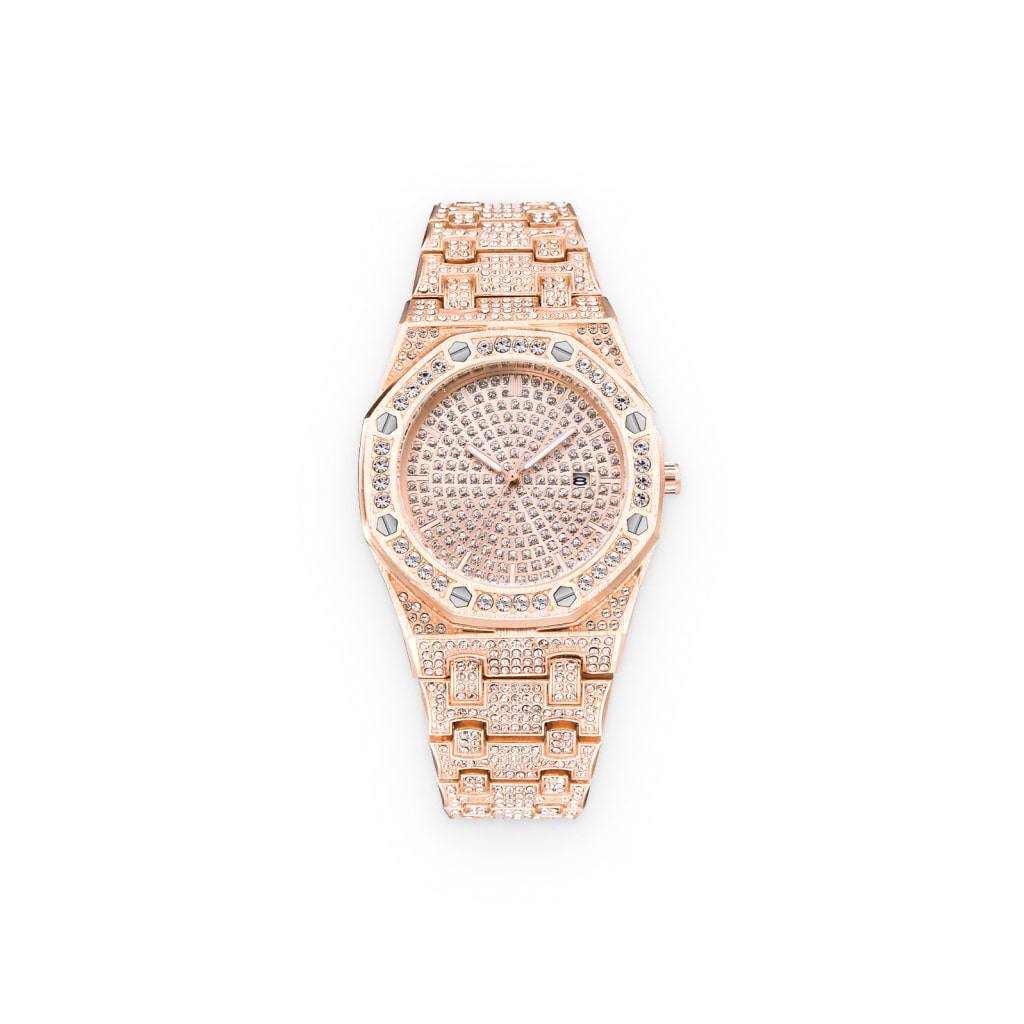 Rose Gold Circle Watch Fashion Accessories  