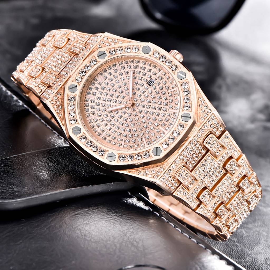 Rose Gold Circle Watch Fashion Accessories  