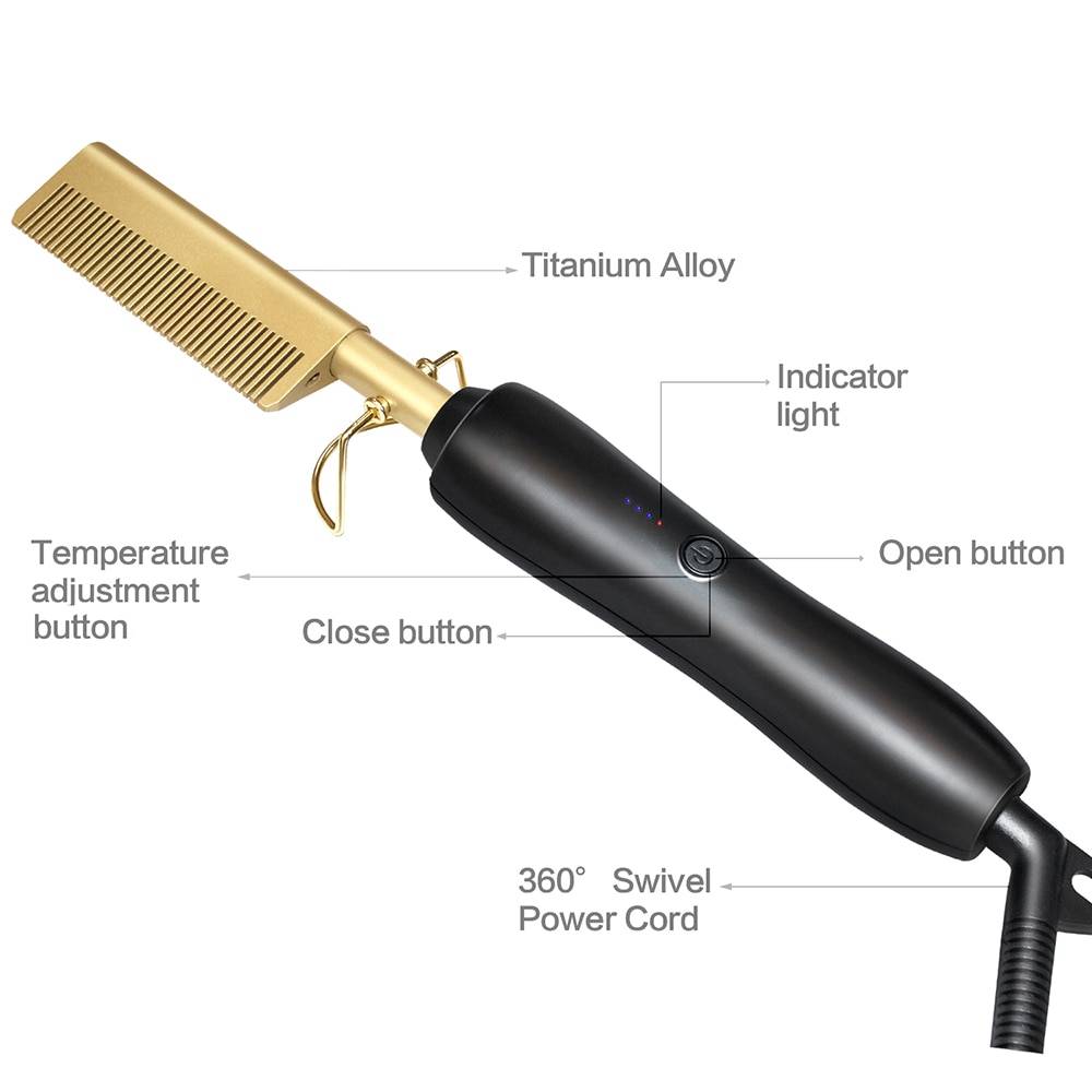 Hair Straightener Heat Comb Beauty & Health Hair Care & Styling Tools Ships From : China|United Kingdom|United States|France|Spain 
