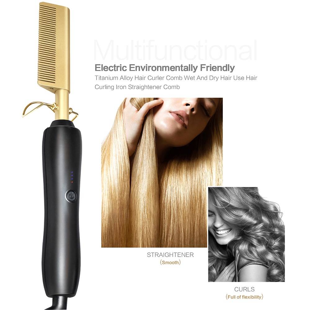 Hair Straightener Heat Comb