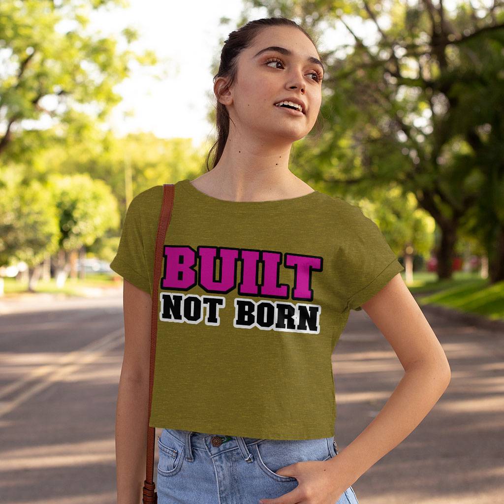 Cool Phrase Women's Cropped T-Shirt - Themed Crop Top - Graphic Cropped Tee Clothing T-Shirts Color : Black|Heather Olive|White 