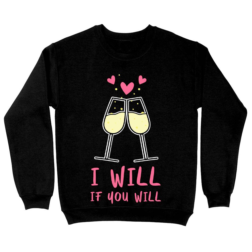 Cute Design Sweatshirt - Wineglass Crewneck Sweatshirt - Heart Sweatshirt Clothing Sweatshirts Color : Black|Charcoal|White 