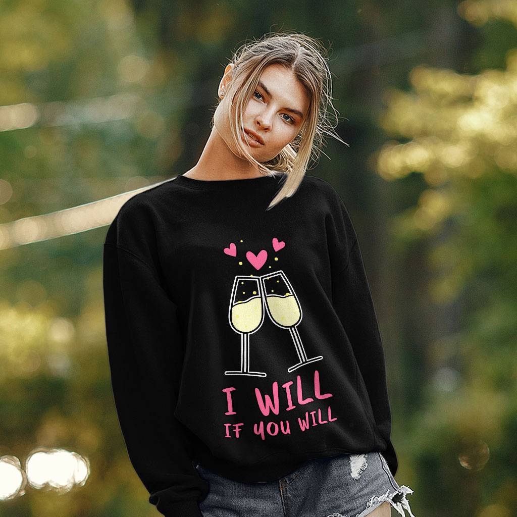 Cute Design Sweatshirt - Wineglass Crewneck Sweatshirt - Heart Sweatshirt Clothing Sweatshirts Color : Black|Charcoal|White 
