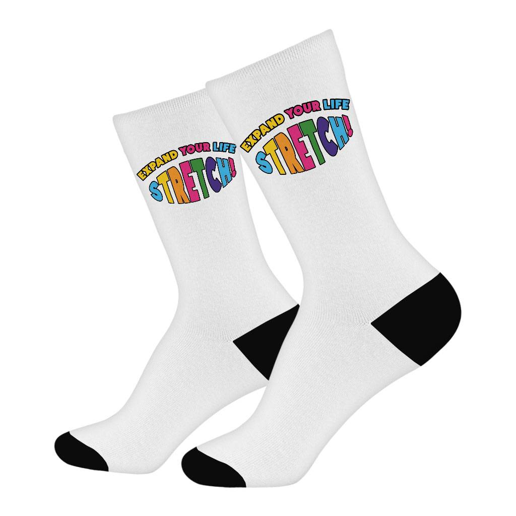Motivation Design Socks - Colorful Novelty Socks - Print Crew Socks Fashion Accessories Socks Size : Large|Medium 