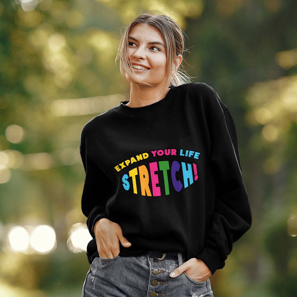 Motivation Design Sweatshirt - Colorful Crewneck Sweatshirt - Print Sweatshirt Clothing Sweatshirts Color : Black|Charcoal|White 