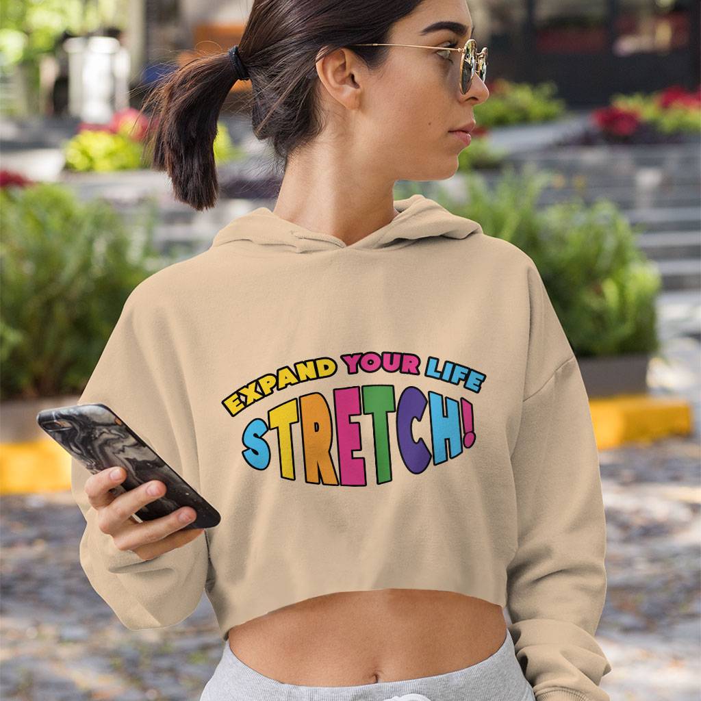 Motivation Design Women's Cropped Hoodie - Colorful Cropped Hoodie - Print Hooded Sweatshirt Clothing Hoodies Color : Black|Heather Dust|Storm 