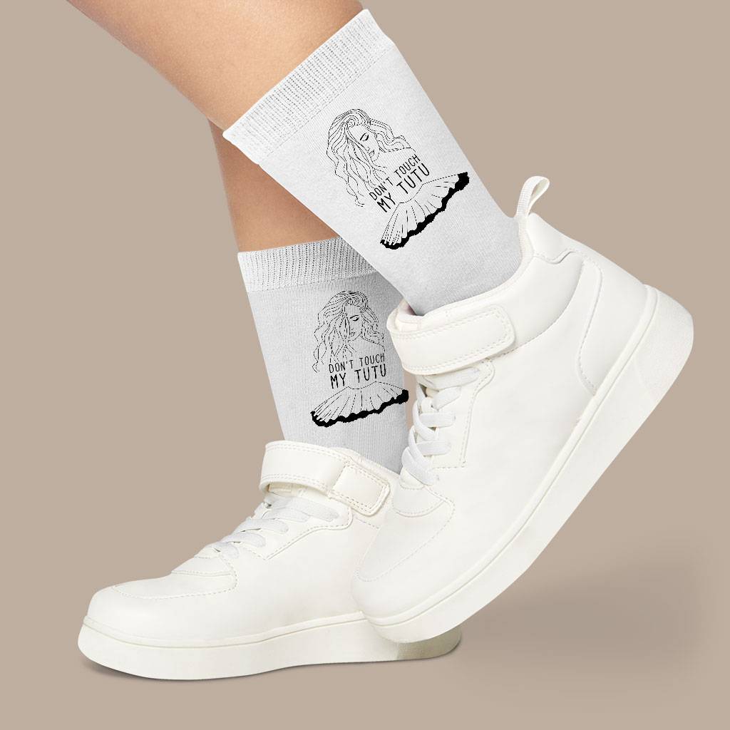 Woman Printed Socks - Word Art Novelty Socks - Beautiful Crew Socks Fashion Accessories Socks Size : Large|Medium 