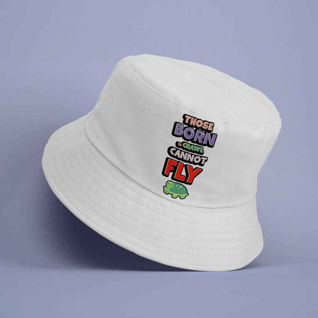 Word Design Bucket Hat - Turtle Hat - Cartoon Bucket Hat Bucket Hats Fashion Accessories Color : White 