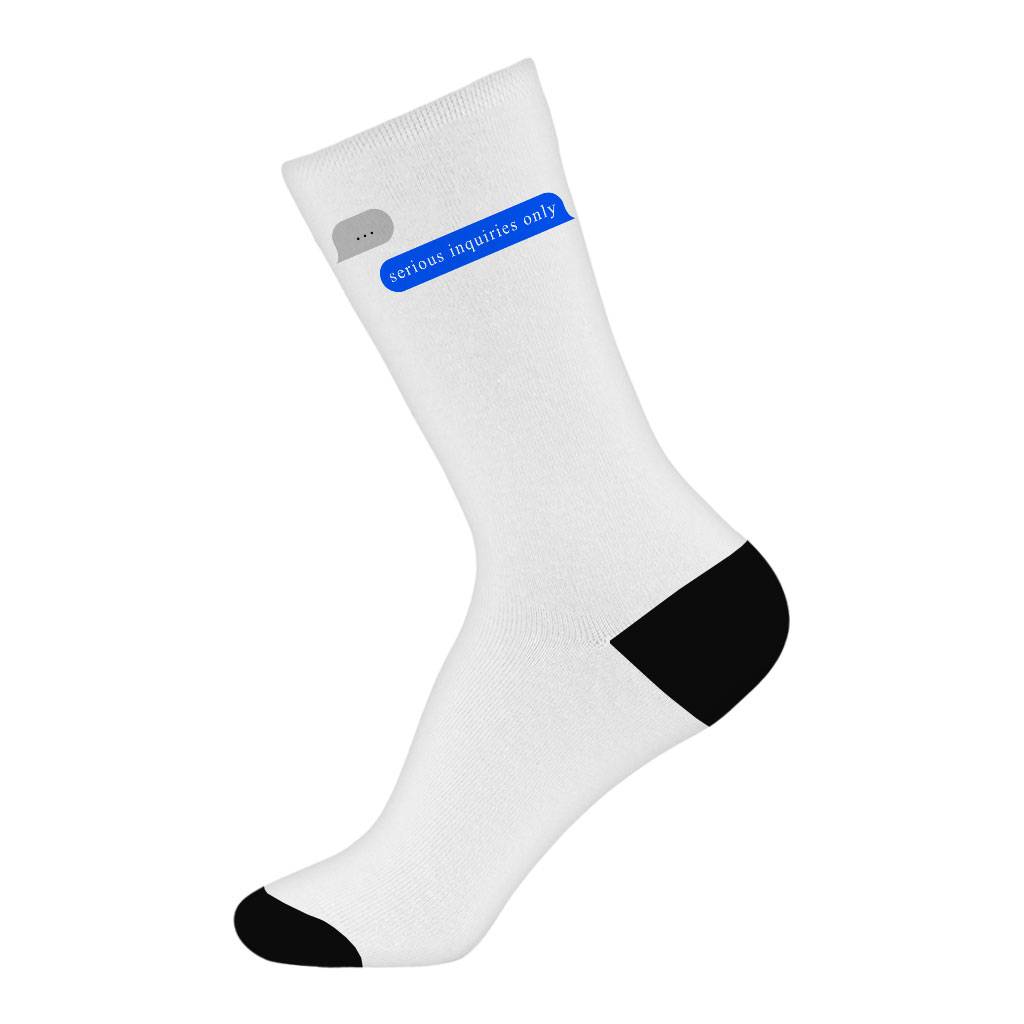 Word Print Socks - Minimalist Novelty Socks - Unique Crew Socks Fashion Accessories Socks Size : Large|Medium 
