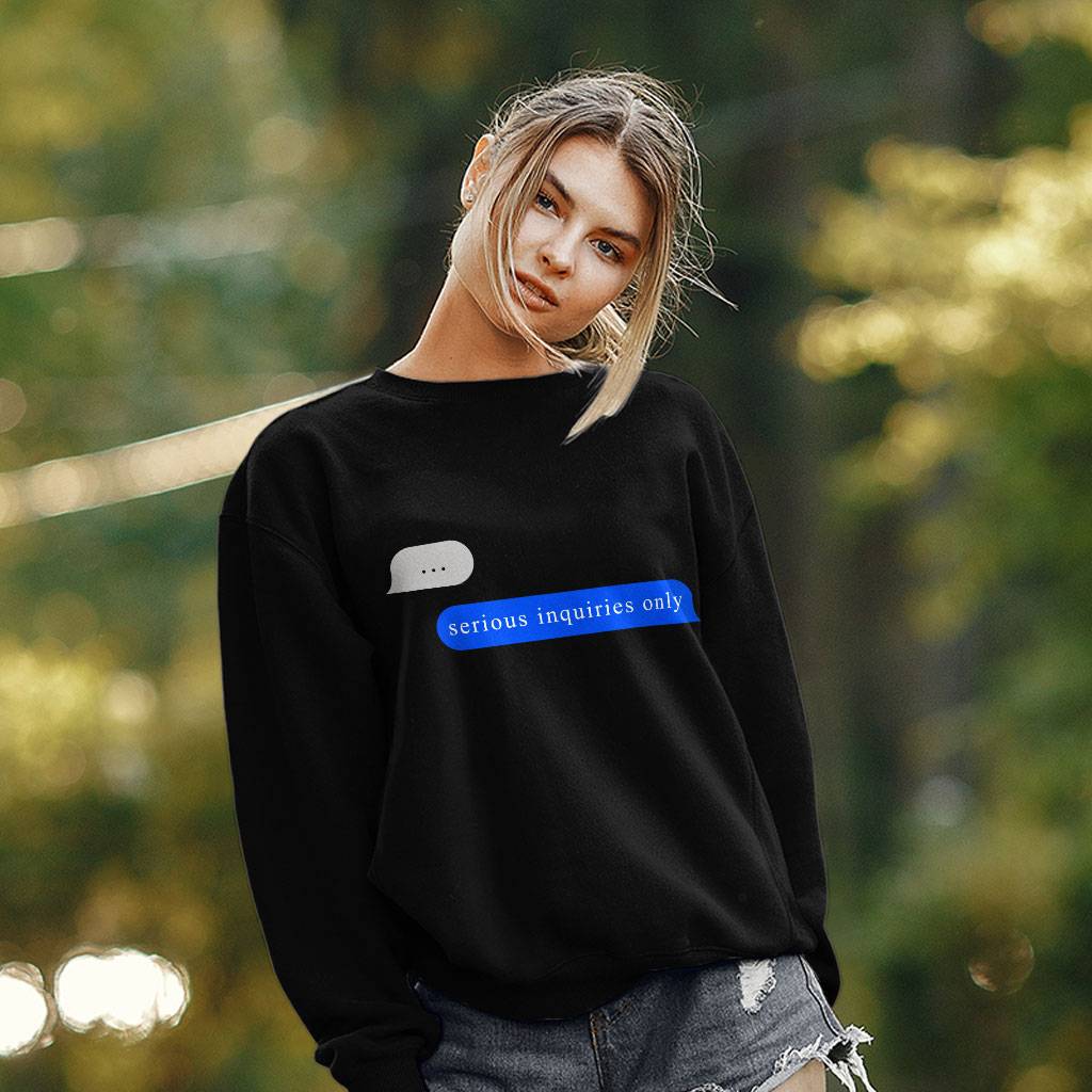 Word Print Sweatshirt - Minimalist Crewneck Sweatshirt - Unique Sweatshirt Clothing Sweatshirts Color : Black|Charcoal|White 