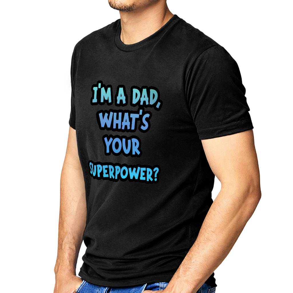 Dad Design Sueded T-Shirt - Trendy T-Shirt - Printed Sueded Tee Men's T-Shirts Color : Black|Light Gray|Midnight Navy|White 