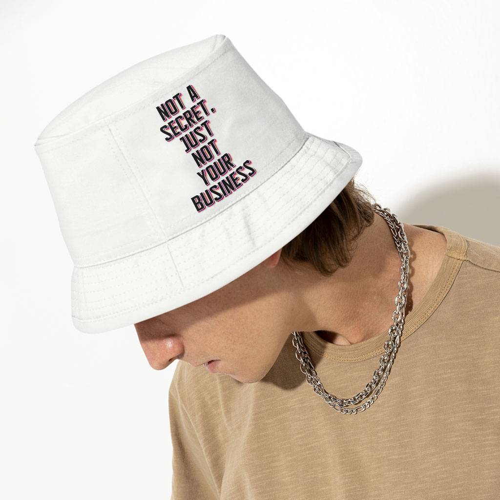 Not a Secret Bucket Hat - Funny Sarcastic Hat - Quote Bucket Hat Hats Color : White 