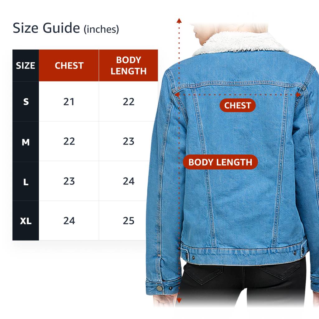 Wake Up Beauty It's Time to Beast Women's Sherpa Denim Jacket - Funny Ladies Denim Jacket - Quote Denim Jacket Women's Denim Color : Light Washed|Medium Washed 