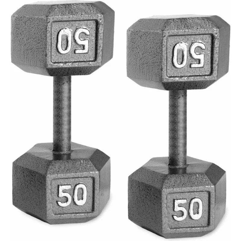 15 Lb Hex Cast Iron Dumbbells Exercise & Fitness Weight : 30lbs |40lbs |50lbs  