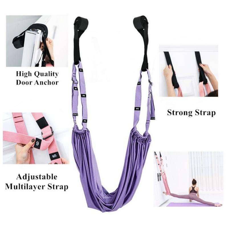 Adjustable Aerial Yoga Stretching Strap Hammock Swing Yoga Color : Green|Pink|Purple 
