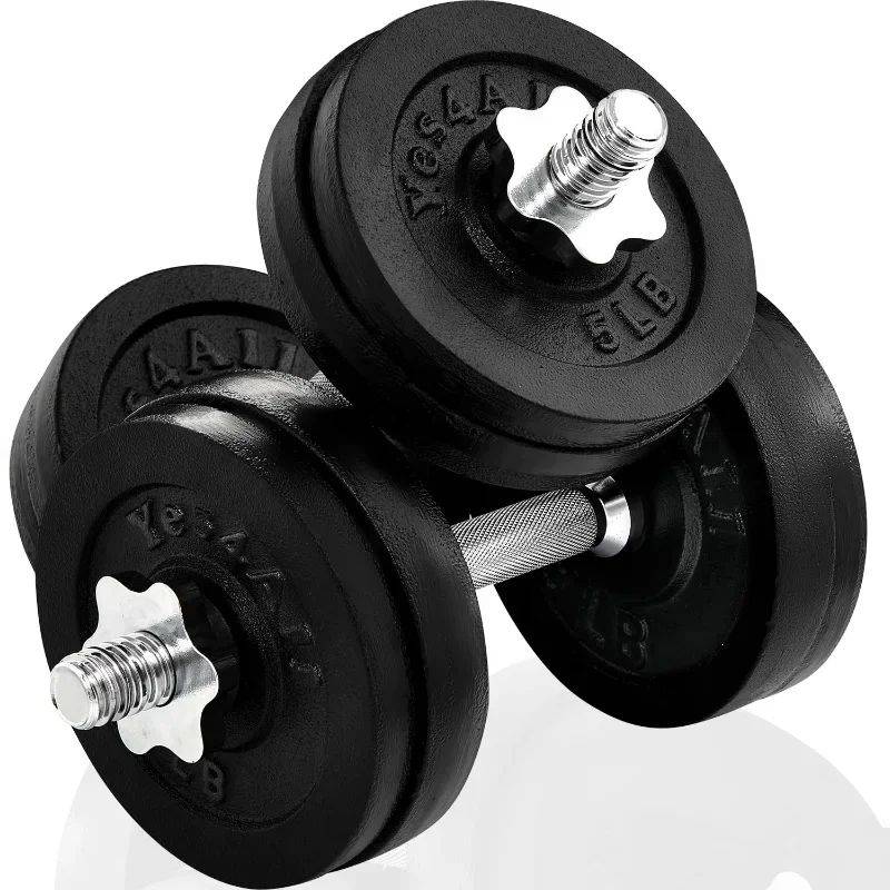 Adjustable Cast Iron Dumbbell Set for Full Body Workout Exercise & Fitness Type : 40LB/20LB Pair|60LB/30LB Pair|52.5LB Dumbbell Single|50LB/25LB Pair 