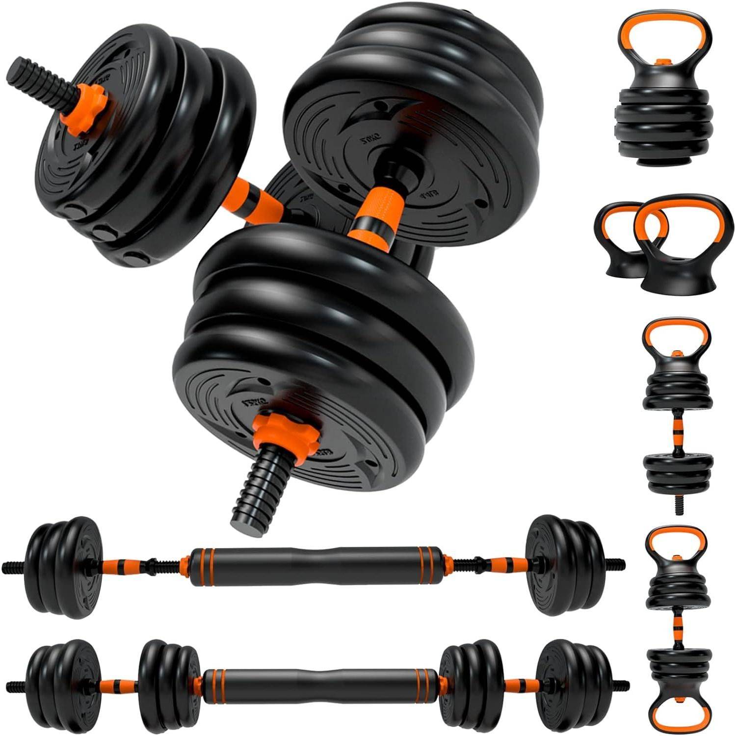 Adjustable Dumbbells Weights Set 44lbs Exercise & Fitness  
