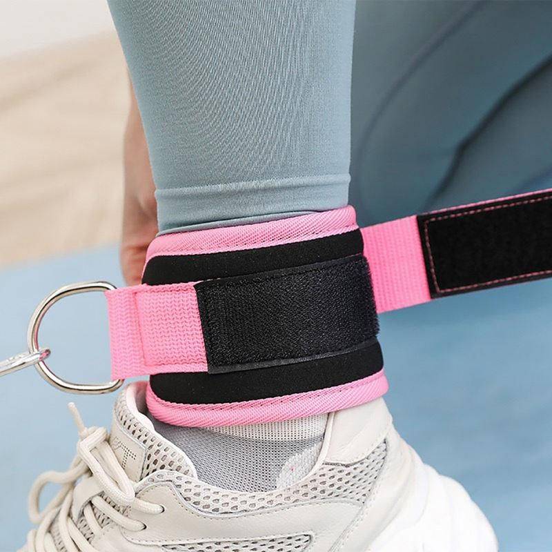 Adjustable Fitness Ankle Straps for Gym Workouts & Leg Strength Training Exercise & Fitness Color : Black|Pink|Purple|Blue 