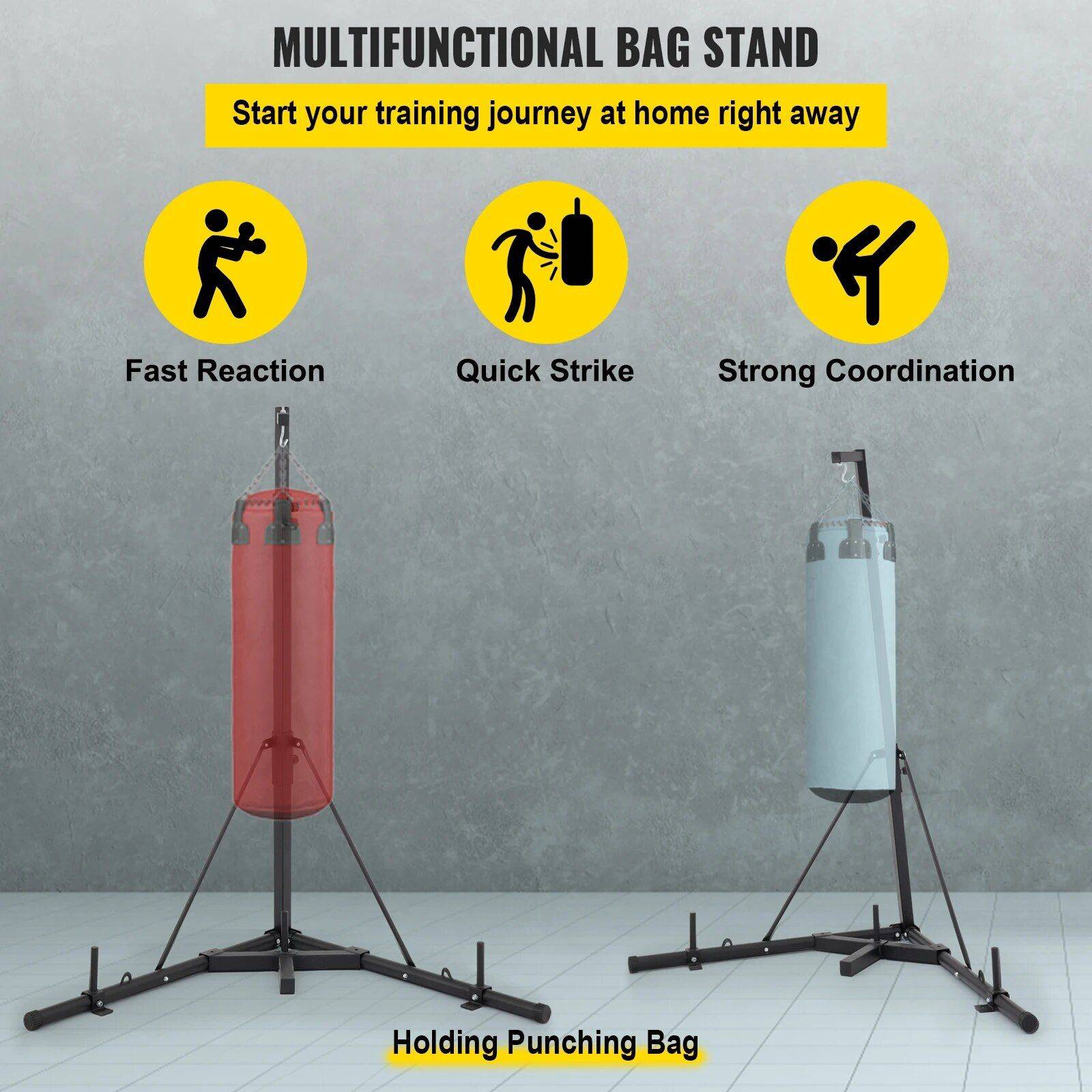 Adjustable Height Punching Bag Stand Exercise & Fitness  