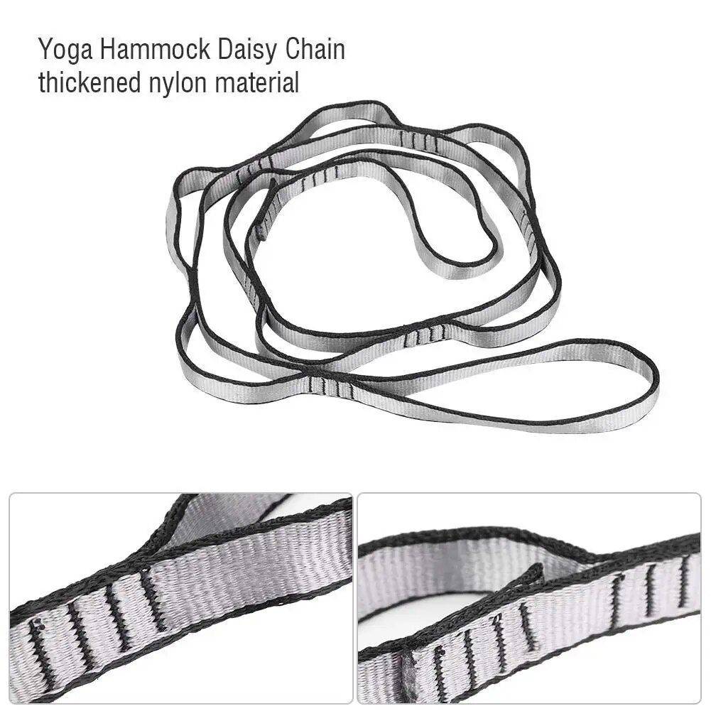 Adjustable Nylon Daisy Chain Strap - High-Strength Yoga Hammock & Swing Support Belt Yoga  