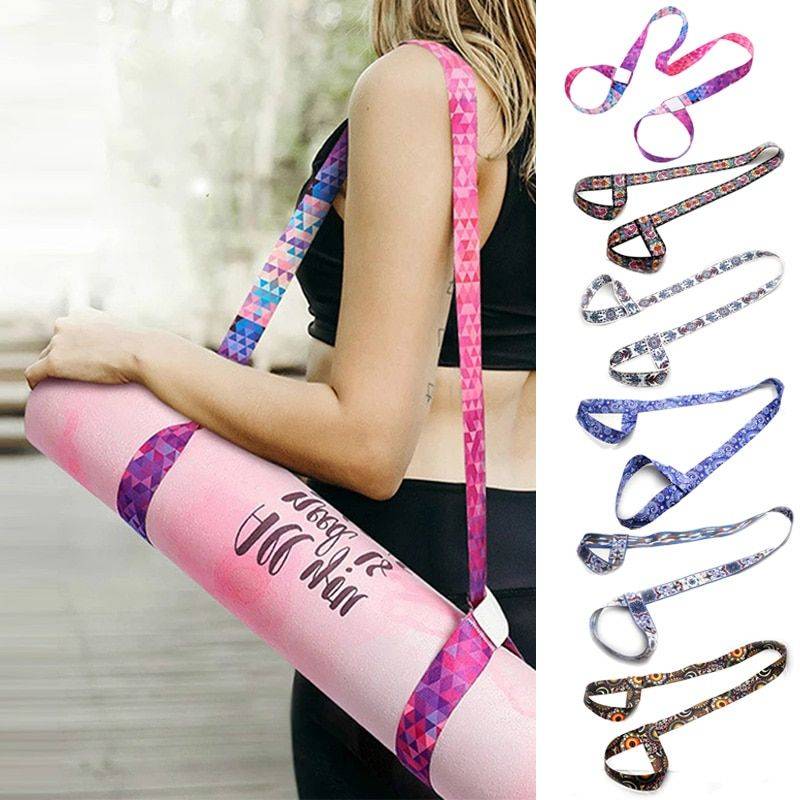 Adjustable Yoga Mat Sling Strap with Stretch Capability Yoga Color : Pink|Blue and White|Brown|Light Blue|Blue|Dark Brown 