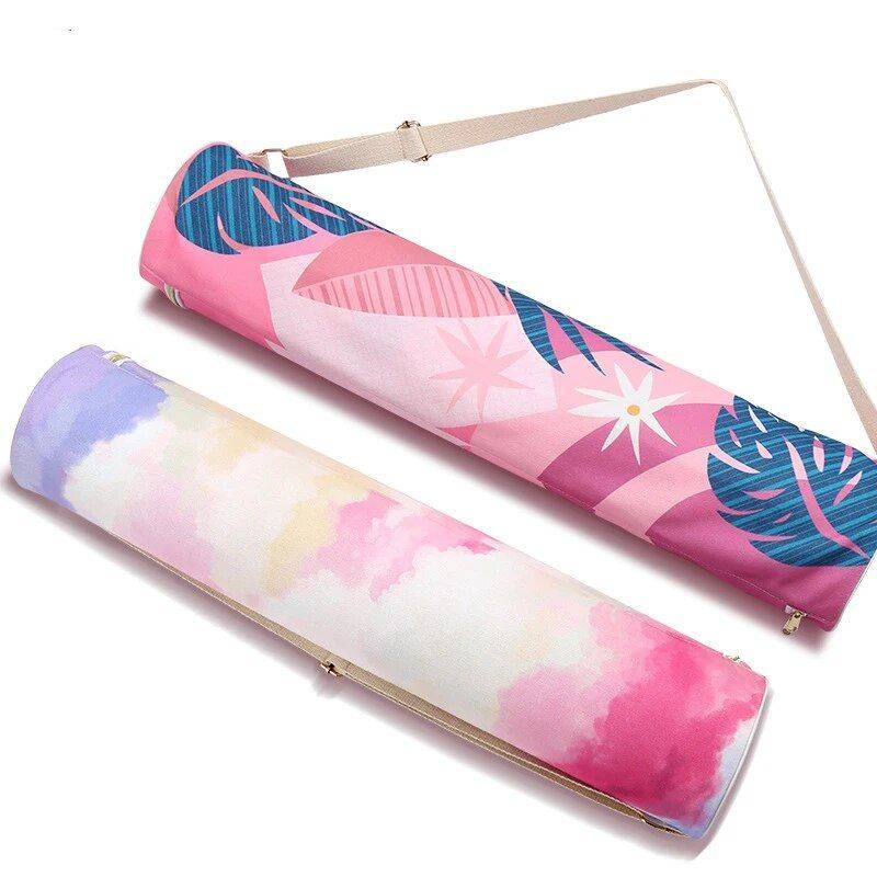 Chic Printed Yoga Mat Backpack Yoga Color : Pink|Pink and blue|Pink, yellow, purple|Blue 