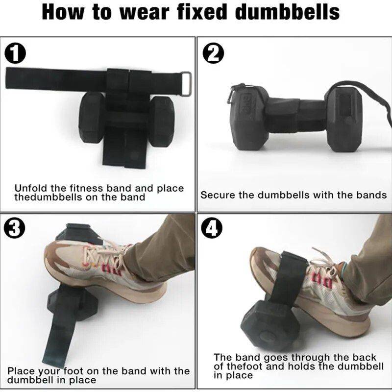 Compact Ankle Strap Dumbbell Weight Bands for Leg and Tibialis Training Exercise & Fitness Number : 1Pc|2Pcs 