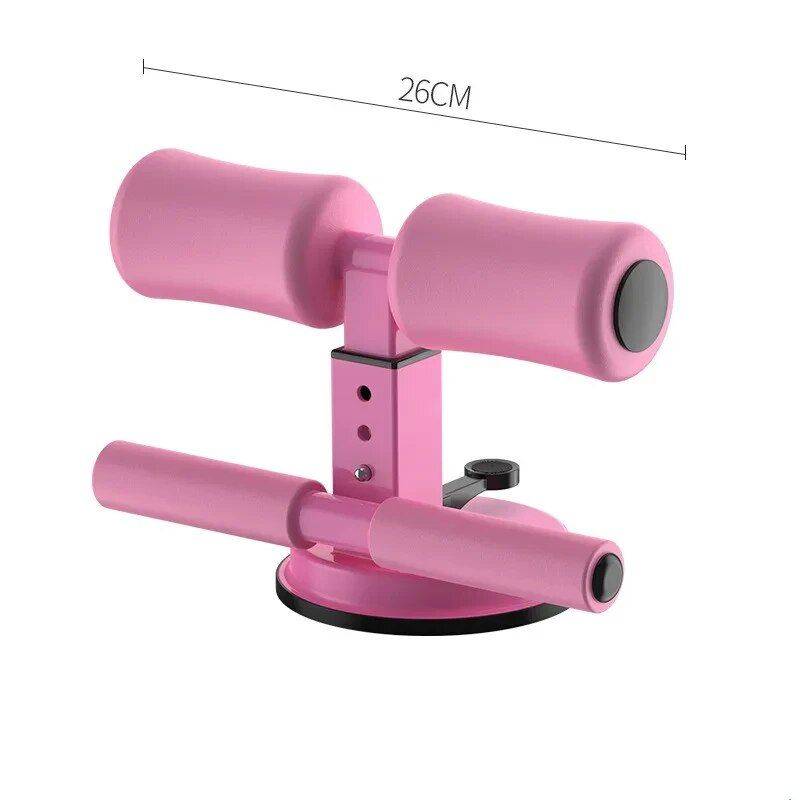 Compact Multi-Purpose Self-Suction Sit-Up Bar for Full Body Workout Exercise & Fitness Color: Pink 