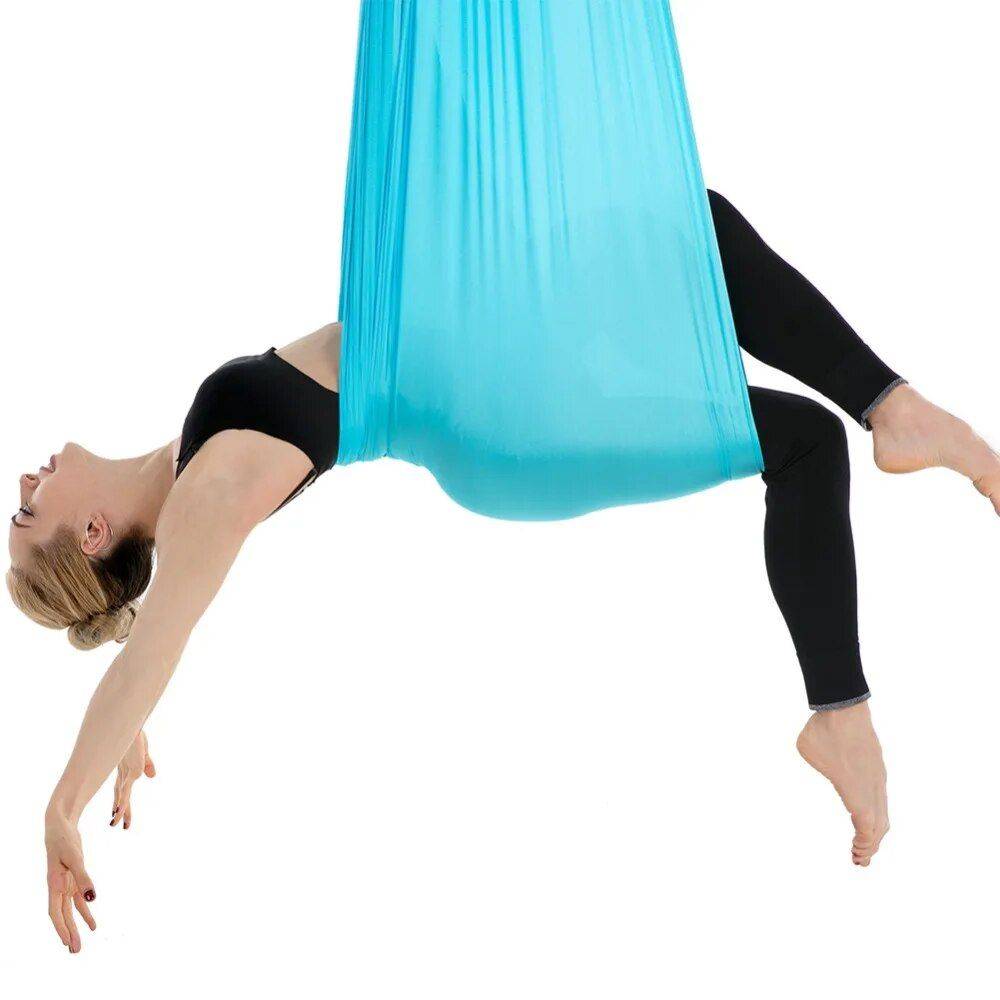 Deluxe Aerial Yoga Hammock Yoga Color : Blue 
