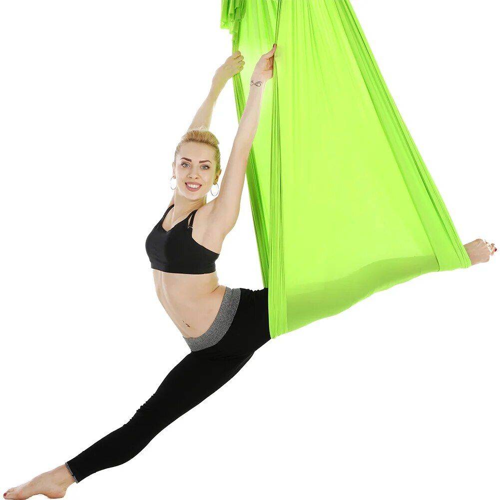 Deluxe Anti-Gravity Yoga Hammock Yoga Color : Green 
