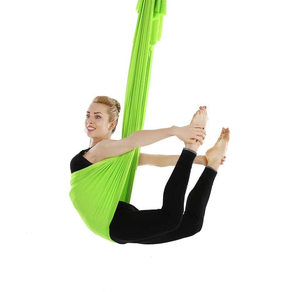 Deluxe Anti-Gravity Yoga Hammock Yoga Color : Green 