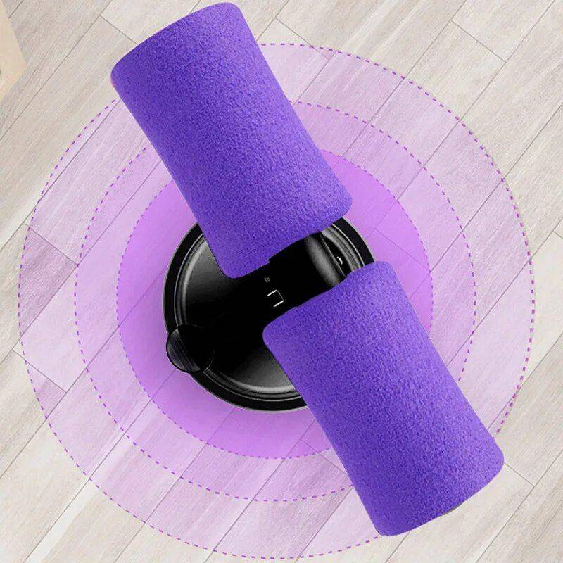 Double-Wheeled Sit Up Assistant: Abdominal Cruncher & Core Workout Device Exercise & Fitness Color : Pink suckers|Black suckers|Blue suckers 