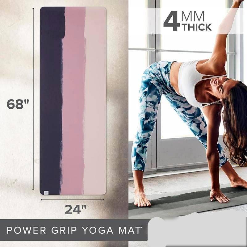 Eco-Friendly 4mm Thick Yoga Mat - Non-Slip, Premium Natural Rubber for All Yoga Styles Yoga Color : Bermuda|Lilac 