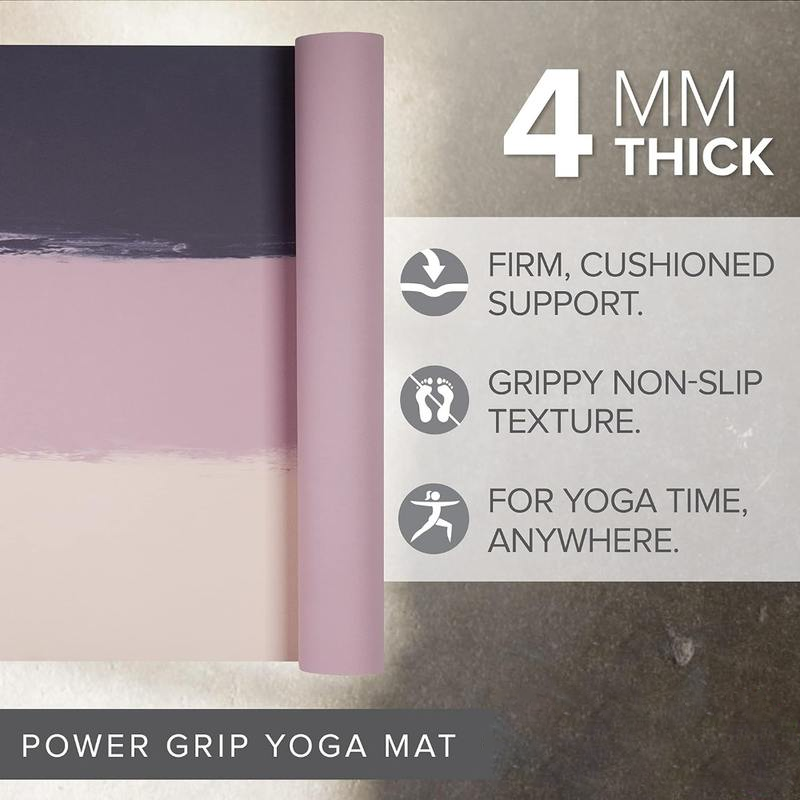 Eco-Friendly 4mm Thick Yoga Mat - Non-Slip, Premium Natural Rubber for All Yoga Styles Yoga Color : Bermuda|Lilac 