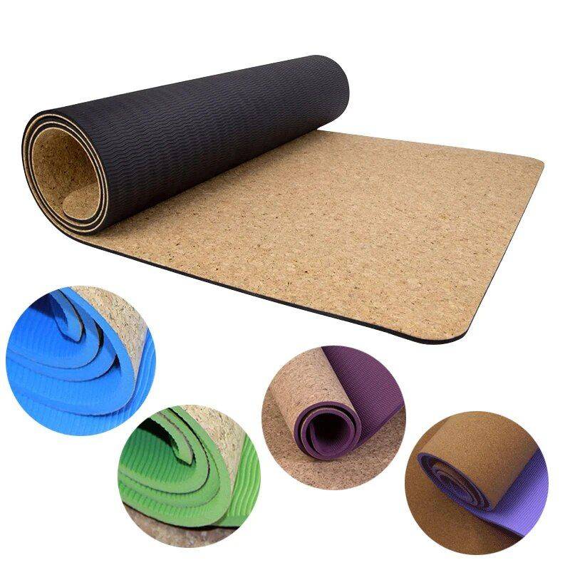 Eco-Friendly Cork & TPE Non-Slip Yoga Mat - Perfect for Pilates and Gymnastics, 6mm Thickness, 72