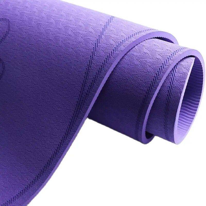 Eco-Friendly Dual-Pattern Anti-Skid Yoga and Skipping Mat - 6mm Thick Yoga Color : Blue|Purple 