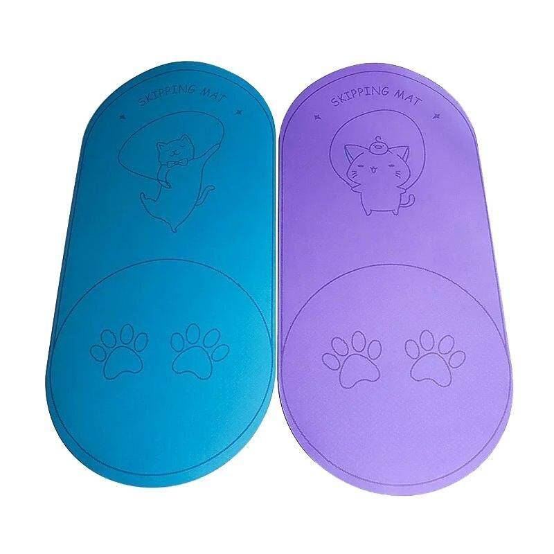 Eco-Friendly Dual-Pattern Anti-Skid Yoga and Skipping Mat - 6mm Thick Yoga Color : Blue|Purple 