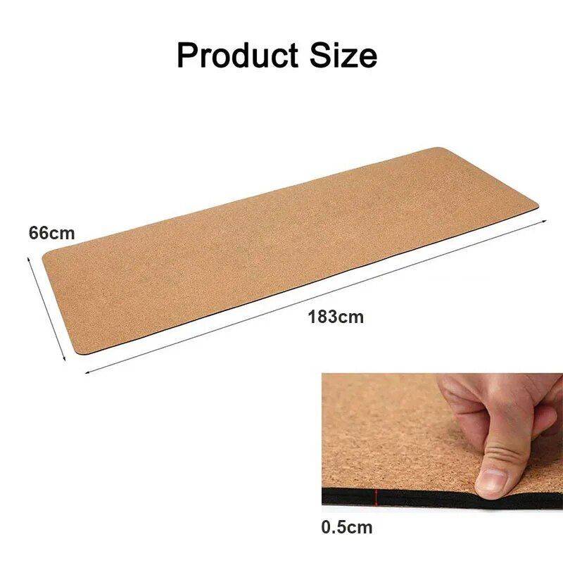 Eco-Friendly Natural Cork TPE Yoga Mat: Non-Slip, Sweat-Absorbent & Odorless for All-Round Fitness Yoga Model : No position lines|With position lines 