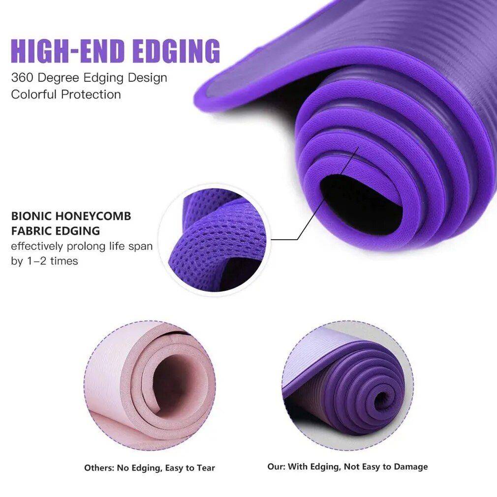 Extra Thick 10mm Anti-Slip Yoga Mat – Ideal for Home Fitness, Pilates & Gym Workouts Yoga  