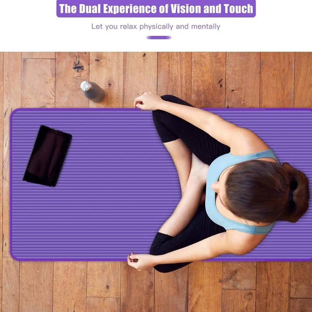 Extra Thick 10mm Anti-Slip Yoga Mat – Ideal for Home Fitness, Pilates & Gym Workouts Yoga  
