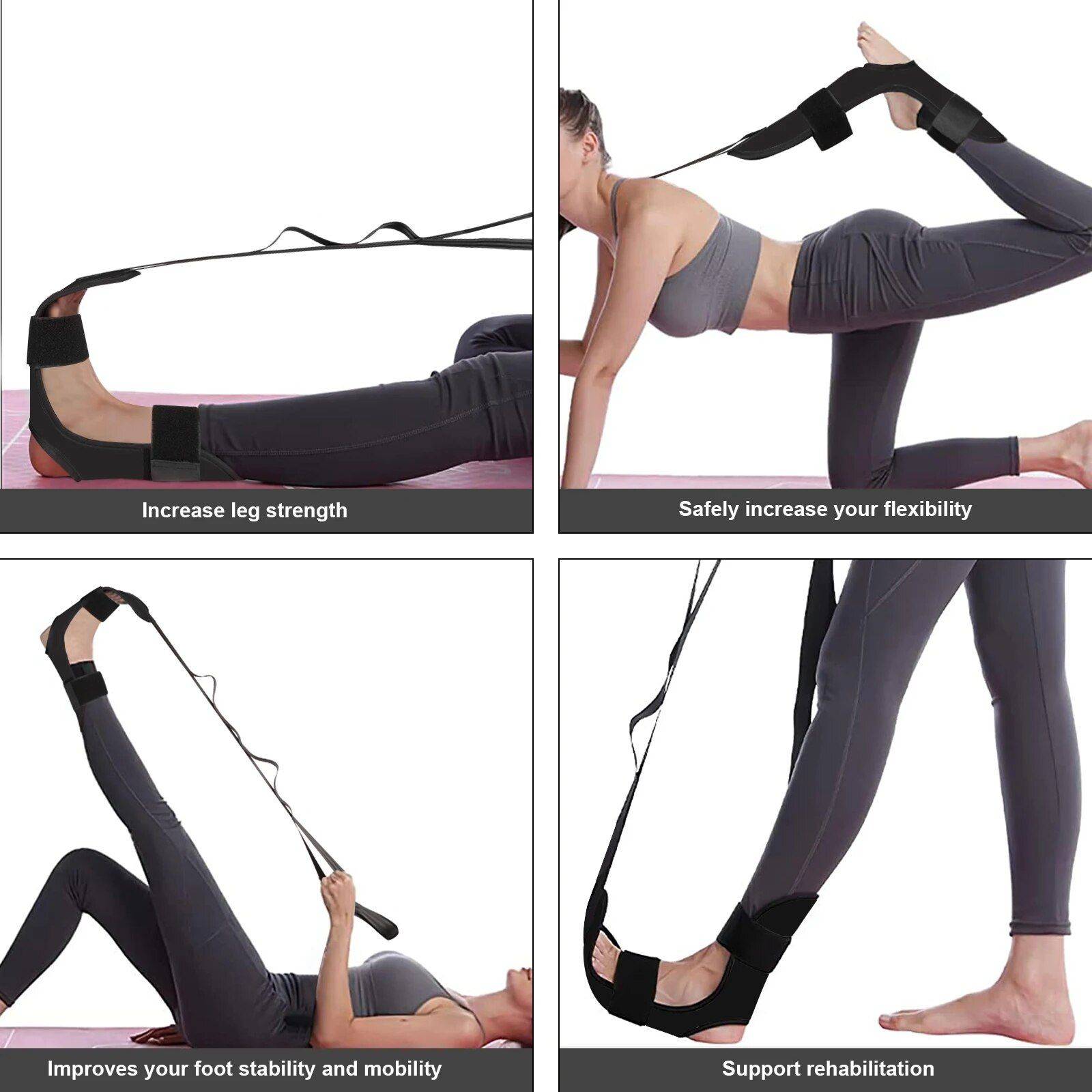 Flexible Yoga & Ballet Stretching Strap Yoga Color : Black|Red|Blue 